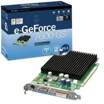 256P2N541DX - EVGA GeForce 7600GS 256MB 128-Bit GDDR2 PCI Express x16 DVI / D-Sub/ VGA / S-Video Out/ SLI Support Video Graphics Card