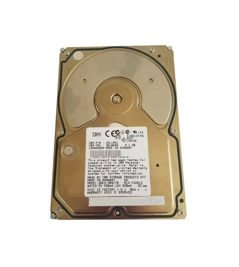 25L1951 - IBM 9GB 7200RPM Ultra2 Wide SCSI 3.5-inch Hard Drive