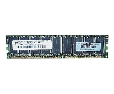 260653-001N - HP 256MB DDR-266MHz PC2100 ECC Registered CL2.5 184-Pin DIMM 2.5V Memory Module