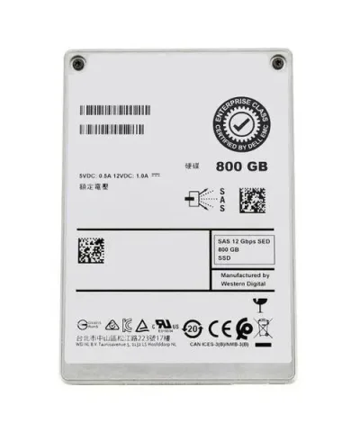 265TH - Dell 800GB SAS 12Gb/s 512n Self-Encrypting Hot-Swappable 2.5-inch Solid State Drive for PowerEdge R630 / R730 Server System