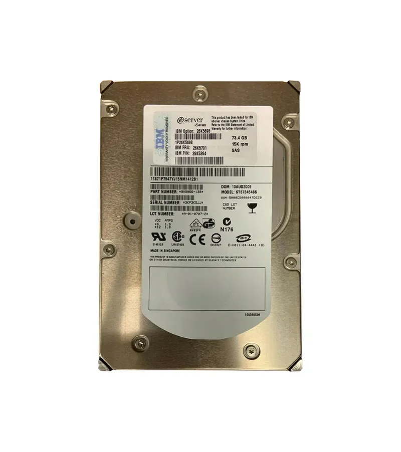 26K5701 IBM 73.4GB 15000RPM SAS Hot-Swappable 3.5-inch Hard Drive with Tray