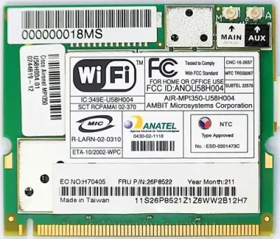 26P8522 - IBM Cisco Aironet Wireless 802.11b MP1350 IBM T30 T40 X30