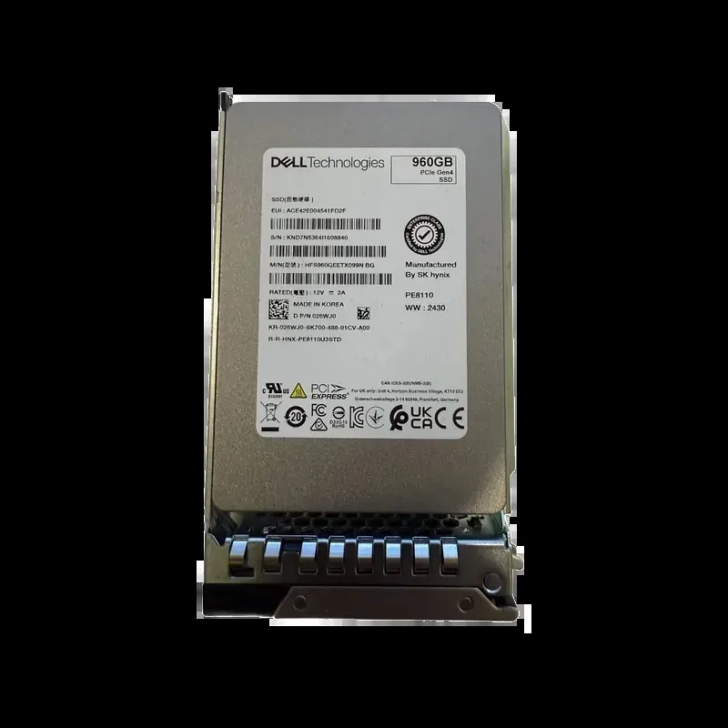 Dell 26WJ0 Dell Dell 026WJ0 / 26WJ0 960GB Triple-Level Cell PCI Express NVMe 4.0 x4 Read Intensive SFF 2.5-Inch Solid State Drive