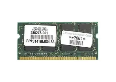 285273-001 - Compaq 512MB DDR-266MHz PC2100 non-ECC Unbuffered CL2.5 200-Pin SoDimm Memory Module for Notebook PCs
