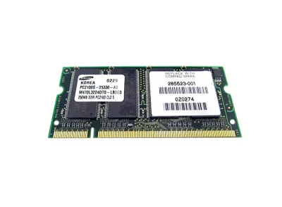 285523-001 - HP 256MB DDR-266MHz PC2100 non-ECC Unbuffered CL2.5 200-Pin SoDimm 2.5V Memory Module