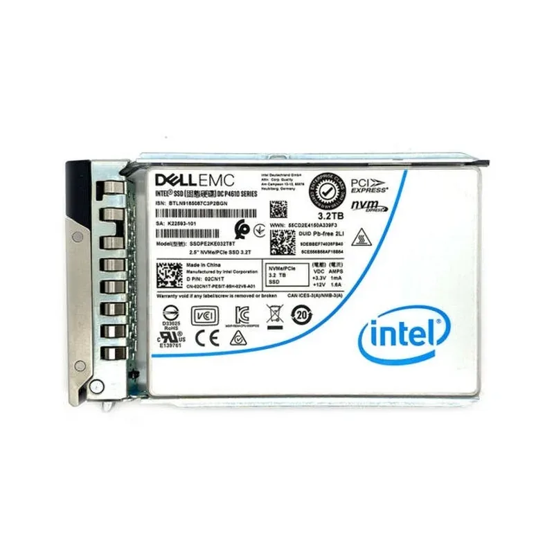 Dell 2CN1T Dell 02CN1T / 2CN1T 3.2TB Triple-Level Cell PCI Express NVMe 3.1 x4 Mixed Use 2.5-Inch Solid State Drive