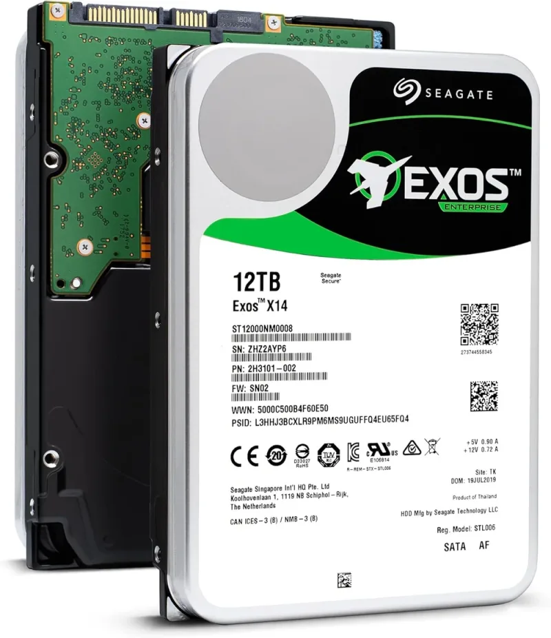 Seagate 2H3131-136 Seagate Exos X14 2H3131-136 is a 12TB 7.2K RPM SATA 6Gb/s 3.5-inch LFF helium-sealed enterprise hard drive with 256MB cache, 512e sectors, and self-encrypting drive (SED) support fo