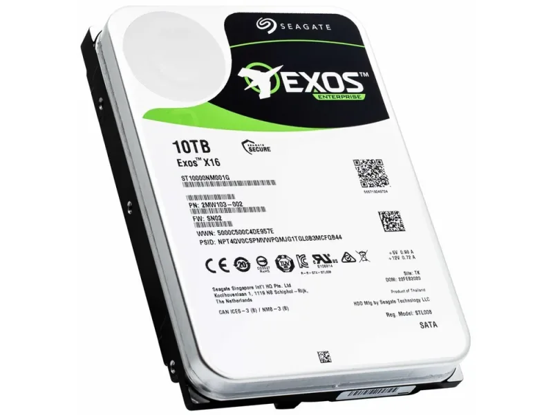 Seagate 2MU203-002 Exos X16 10TB 7200RPM SAS 12Gb/s 4Kn/512e 3.5-inch Hard Drive . In Stock