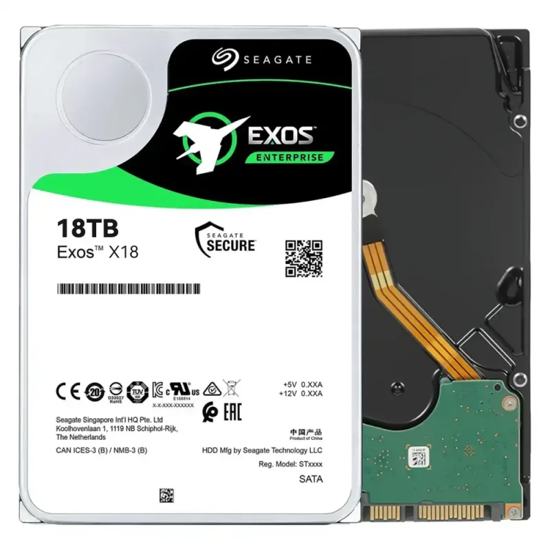 Seagate 2TV103-001 Exos X18 18TB 7200RPM SATA 6Gb/s 512e/4Kn 3.5-inch Hard Drive . In Stock