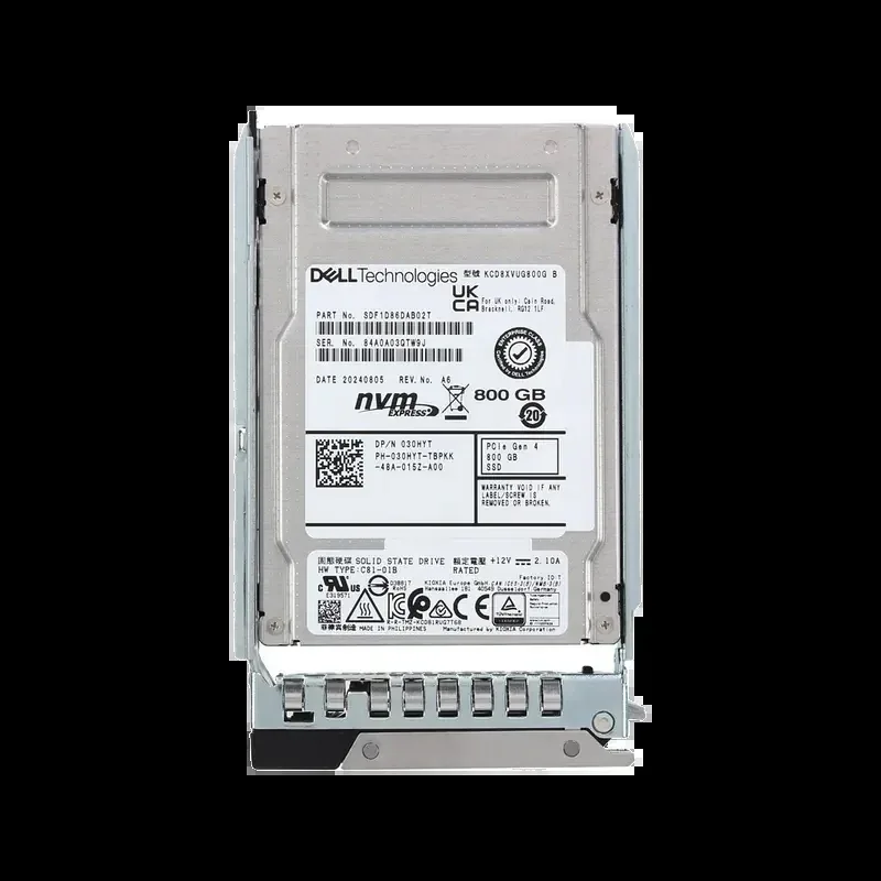Dell 30HYT Dell Dell 030HYT / 30HYT 800GB Triple-Level Cell PCI Express NVMe 4.0 Mixed Use SFF 2.5-Inch Solid State Drive