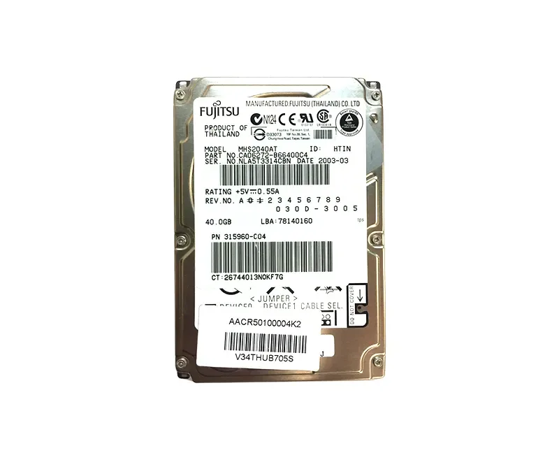 315960-004 - Fujitsu 60GB 4200RPM IDE 2.5-inch Hard Drive