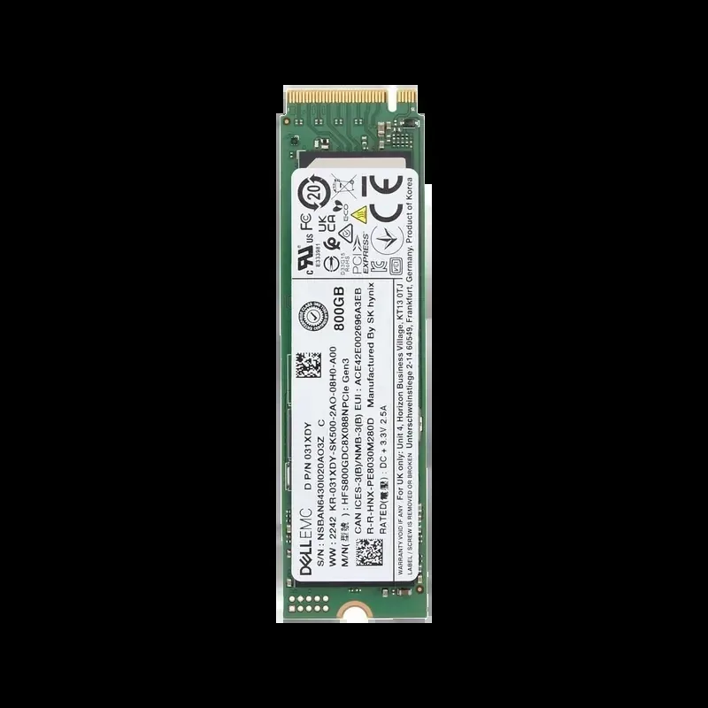 Dell 31XDY Dell Dell 031XDY / 31XDY 800GB Triple-Level Cell PCI Express NVMe 3.0 Mixed Use M.2 2280 Solid State Drive