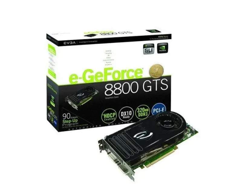 320-P2-N811-DX - EVGA GeForce 8800 GTS 320MB GDDR3 320-Bit PCI Express x16 HDCP Ready/ SLI Support Video Graphics Card