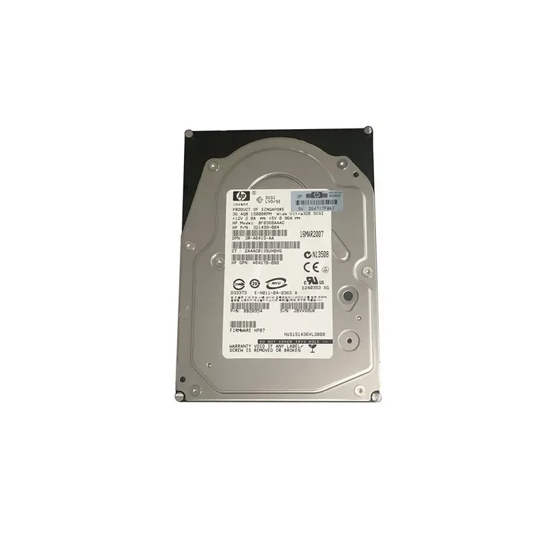 321499-004 - HP 36.4GB 15000RPM Ultra-320 SCSI Hot-Pluggable LVD 80-Pin 3.5-inch Hard Drive