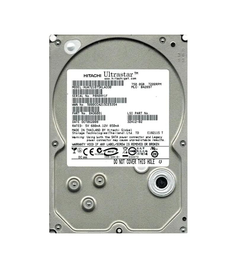 32412-02 - LSI Logic 750GB 7200RPM SATA 3Gb/s 32MB Cache 3.5-inch Hard Drive