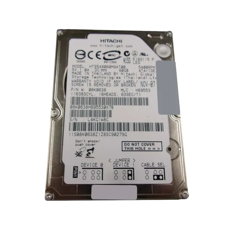 325524-001 - Compaq 60GB 5400RPM ATA-100 2.5-inch Hard Drive