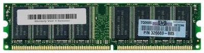 326669-885 - HP 1GB DDR-400MHz PC3200 non-ECC Unbuffered CL3 184-Pin DIMM 2.5V Memory Module