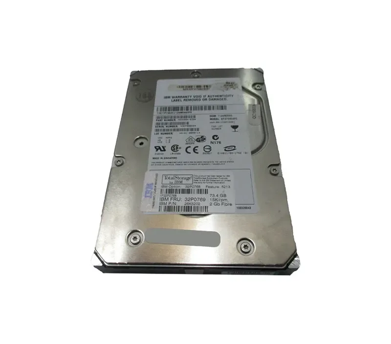 32P0768 - IBM 73.4GB 15000RPM 2GB/s Fibre Channel 3.5-inch Hard Drive with Tray
