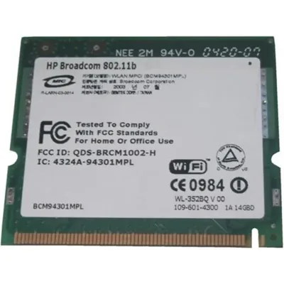 333001-001 - HP Mini PCI 54G WiFi 802.11b/g Wireless Lan (WLAN) Network Interface Card