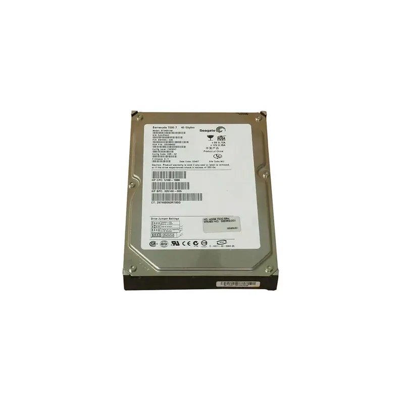 335392-001 - HP 40GB 7200RPM IDE Ultra ATA-100 3.5-inch Hard Drive