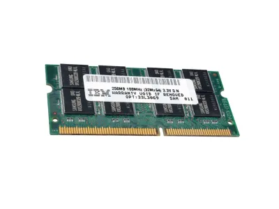 33L3069 - IBM 256MB SDRAM-100MHz PC100 non-ECC Unbuffered CL2 144-Pin SoDimm Memory Module