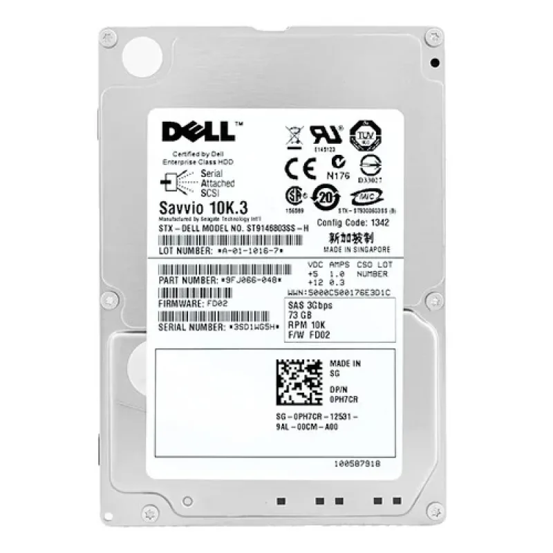 341-3613 - Dell 73GB 10000RPM SAS 3.5-inch Internal Hard Disk Drive