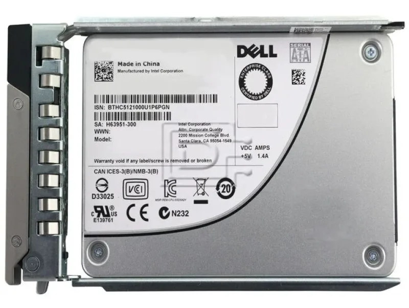 Dell 345-BEWW Enterprise-grade 960GB SAS SSD with 24Gbps interface, 512e sector format, and hot-plug tray for 14G/15G/16G PowerEdge servers.