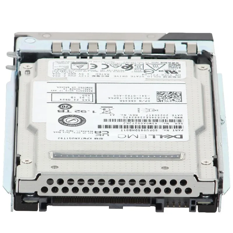 Dell 345-BFQW 1.92TB enterprise-class SAS SSD with 24Gbps interface, read-intensive workload optimization, 512e sector emulation, and hot-plug capability for PowerEdge servers and PowerVault storage a