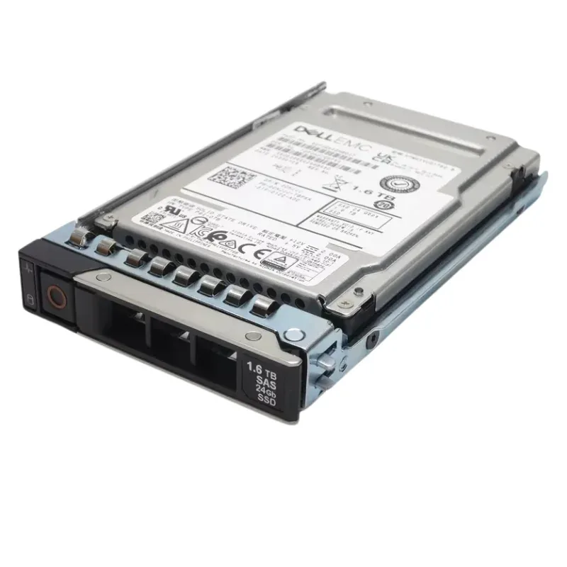 Dell 345-BJPT is a 1.6TB SAS SSD with 24Gbps interface, FIPS 140 encryption, 512e format, and 2.5-inch form factor in 3.5-inch hybrid carrier for PowerEdge servers. Delivers high endurance at 3DWPD fo