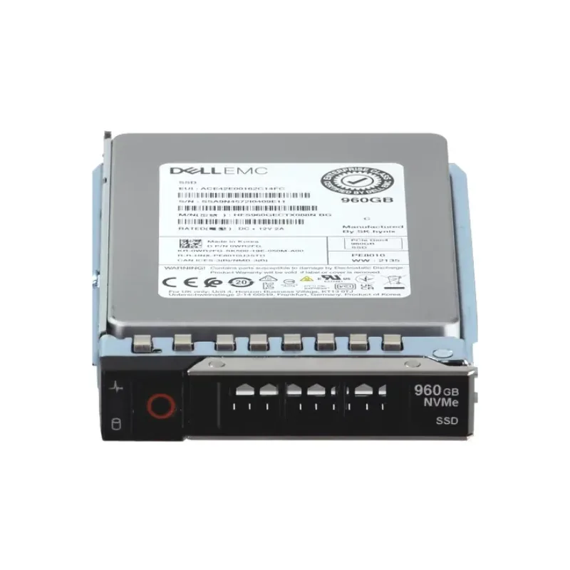 Dell 345-BKSR is a 960GB PCIe Gen4 x4 NVMe M.2 2280 SSD with SED encryption and TLC NAND, optimized for read-intensive enterprise workloads in servers. Provides high-speed storage with self-encrypting