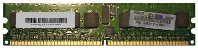 345112-951N - HP 512MB DDR2-400MHz PC2-3200 ECC Registered CL3 240-Pin DIMM 1.8V Single Rank Memory Module