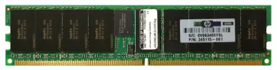 345115-061 - HP 4GB DDR2-400MHz PC2-3200 ECC Registered CL3 240-Pin DIMM 1.8V Dual Rank Memory Module