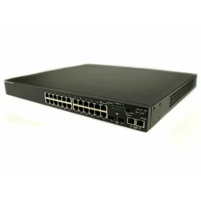 3524P - Dell PowerConnect 3524P 24 x Ports 10/100Base-T PoE + 2 x Ports Shared SFP + 2 x Ports 10/100/1000Base-T Fast Ethernet Manageable Stackable Ethernet Switch