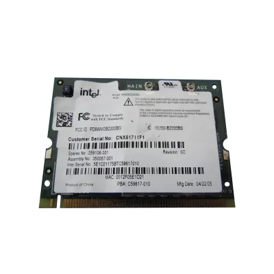 359106-001 - HP Mini PCI IEEE 11MBps 802.11b/g Wireless LAN (WLAN) Network Interface Card
