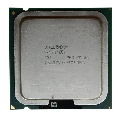 360734-214 - HP 2.66GHz 533MHz FSB 1MB L2 Cache Socket LGA775 Intel Pentium 4 506 1-Core Processor