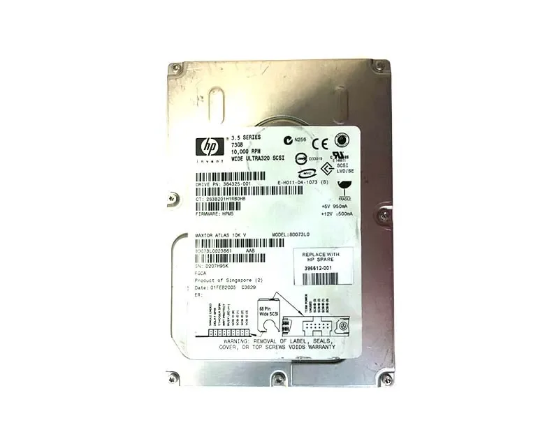 364325-001 - HP 72.8GB 10000RPM Ultra-320 SCSI non Hot-Plug LVD 68-Pin 3.5-inch Hard Drive