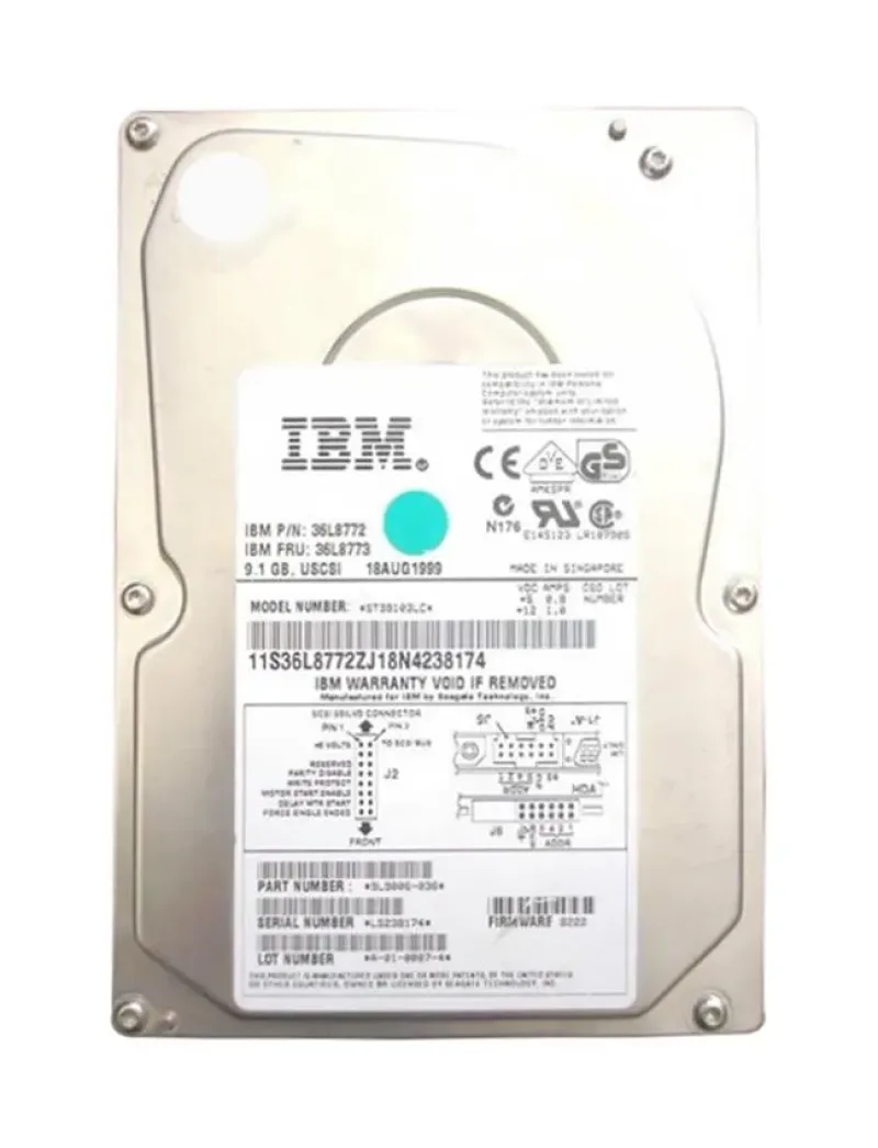 36L8773 - IBM 9.1GB 10000RPM Ultra-2 SCSI 80-Pin Hot-Swappable 3.5-Inch Hard Drive