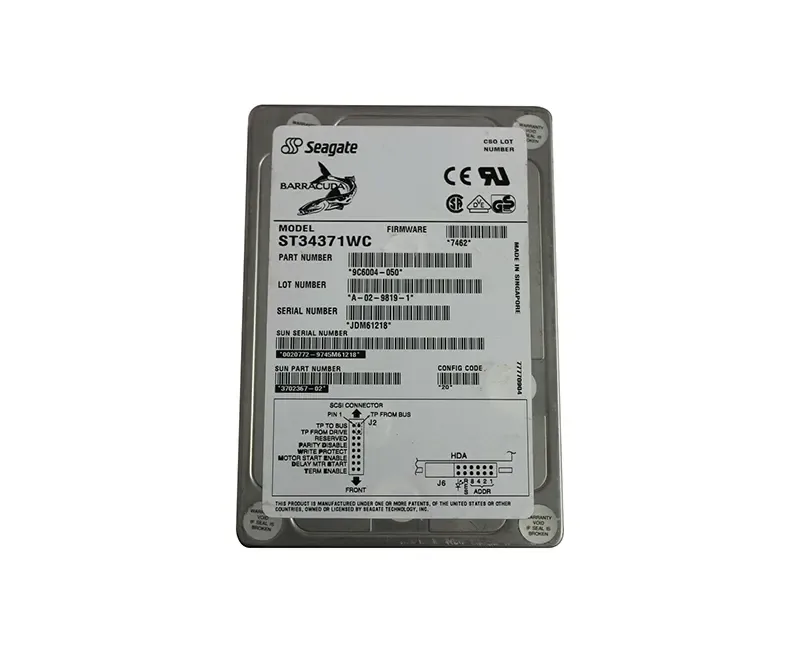 370-2367-02 - Sun / Seagate BarraCuda 4LP 4.3GB 7200RPM Ultra Wide SCSI 80-Pin 512KB Cache 3.5-inch Hard Drive