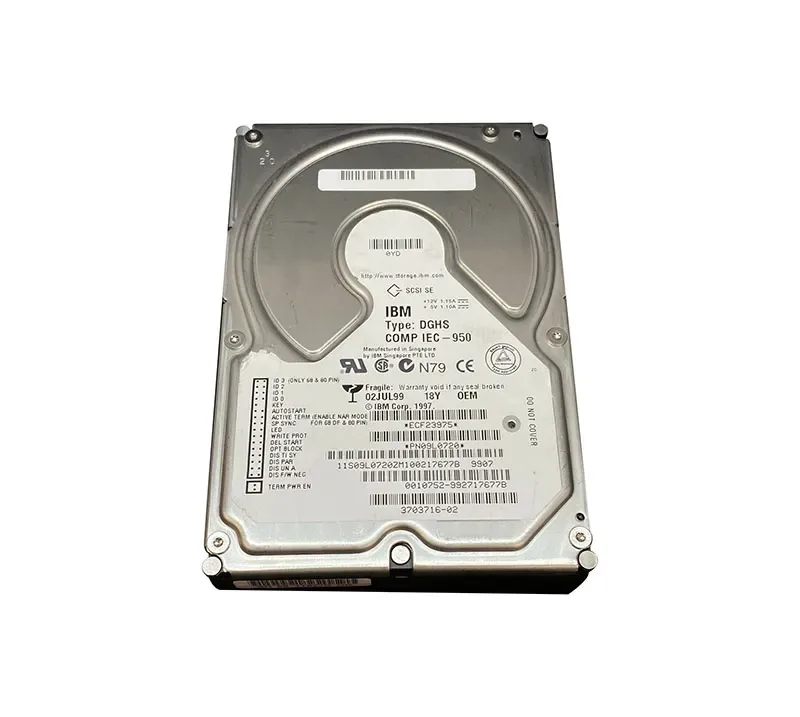 370-3716-01 - Sun 18.2GB 7200RPM Ultra-160 SCSI Hot-Pluggable Single-Ended 80-Pin 3.5-inch Hard Drive