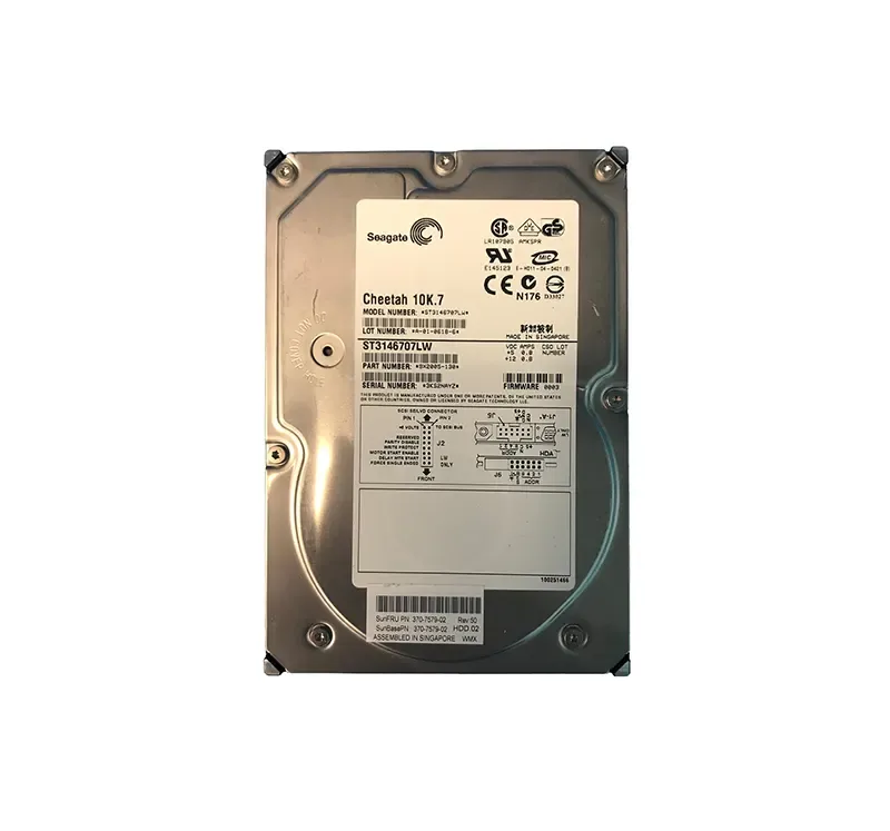 370-7579-01 - Sun 146GB 10000RPM Ultra-320 SCSI Non Hot-Plug 68-Pin 3.5-inch Hard Drive with Long SCSI Cable