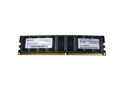 370-7943-01 - Sun 512MB DDR-400MHz PC3200 ECC Unbuffered CL3 184-Pin DIMM Memory Module for Ultra 20 and Fire X2100 Models