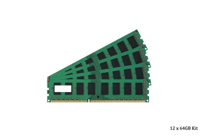 370-ACQH - Dell 768GB Kit (12 X 64GB) DDR4-2400MHz PC4-19200 ECC Registered CL17 288-Pin Load Reduced DIMM 1.2V Quad Rank Memory