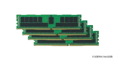 370-AGCE - Dell 512GB Kit (16X32GB) DDR4-2933MHz PC4-23400 ECC Registered CL21 288-Pin RDIMM 1.2V Dual Rank Memory