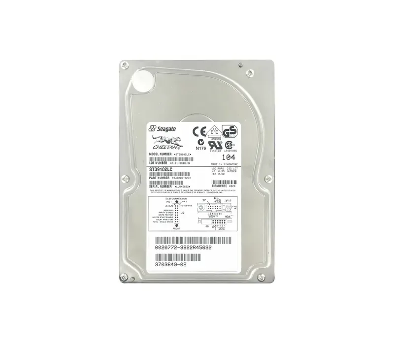 3703649-02 - Sun 9.1GB 10000RPM Ultra2 Wide SCSI 80-Pin 1MB Cache 3.5-inch Hard Drive