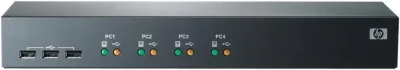 371302-B21 - HP 4-Port USB KVM 1x4 SPDB-15 Keyboard/Mouse/Video 1U Rack-Mountable