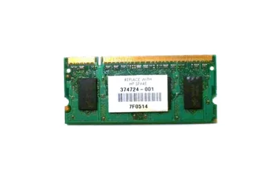374724-001 - HP 256MB DDR2-400MHz PC2-3200 non-ECC Unbuffered CL3 200-Pin SoDimm 1.8V Memory Module