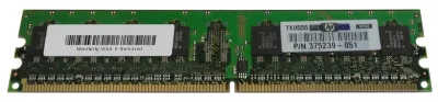 375239-051 - HP 512MB DDR2-400MHz PC2-3200 non-ECC Unbuffered CL3 240-Pin DIMM 1.8V Memory Module