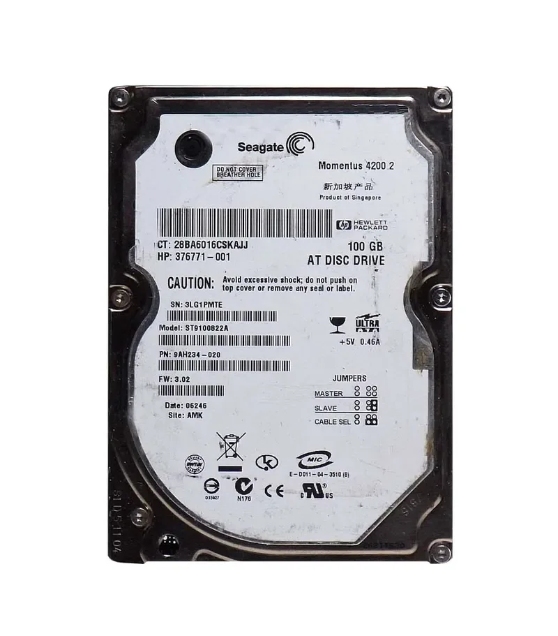 376771-001 - Compaq 100GB 4200RPM IDE / ATA-100 2.5-inch Hard Drive