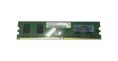 377724-888 - HP 256MB DDR2-667MHz PC2-5300 non-ECC Unbuffered CL5 240-Pin DIMM 1.8V Memory Module