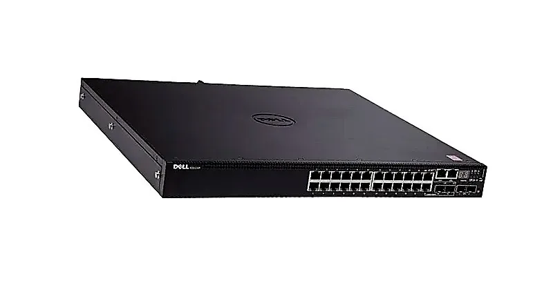 Dell 37YPX PowerSwitch N3024P 24-Ports PoE+ 10/100/1000Base-T RJ-45 2-Ports 10GBase-X SFP+ 2-Ports Combo Layer 3 Managed 1U Rack-mountable Network Switch